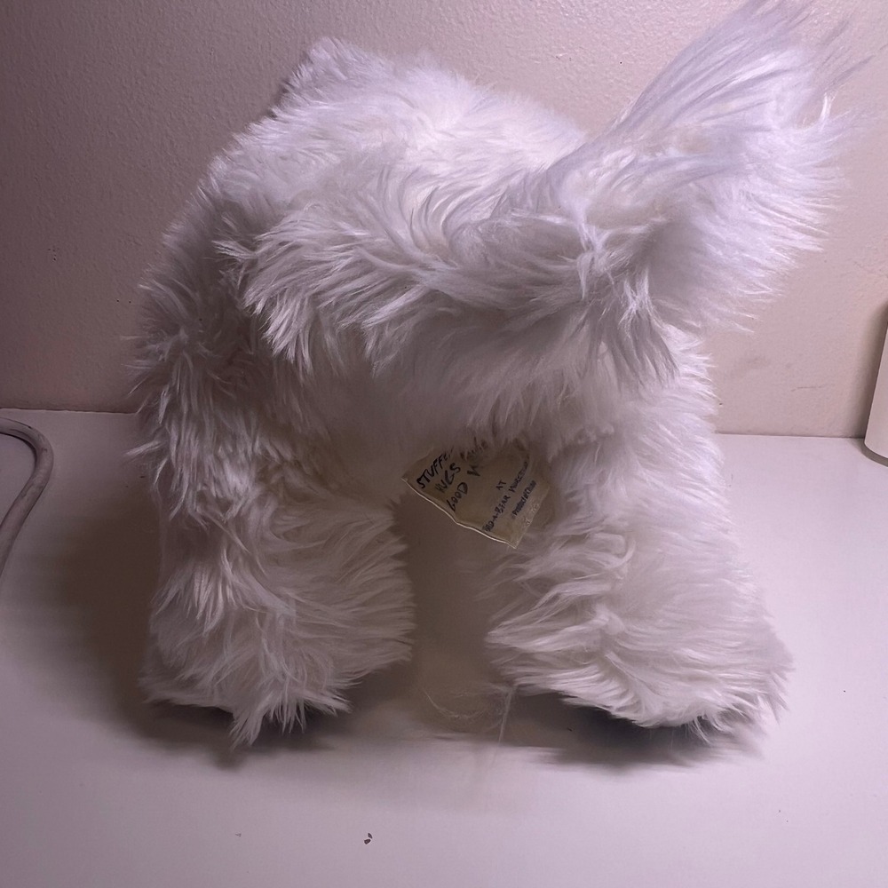 BAB Medium Westie Plush White Shaggy Highland Terrier Dog Stuffed Animal - Picture 4 of 13